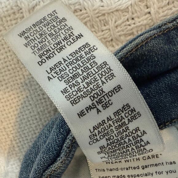 Good American 4/27 distressed high rise waist stretch jean J2 3021 - Picture 11 of 14